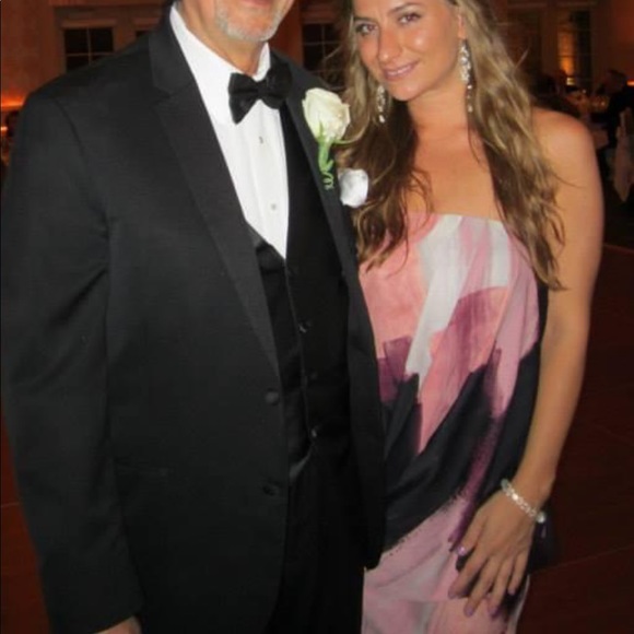 Watercolored Cocktail Dress, Sz 2 Fits Sz 4 - Picture 4 of 4